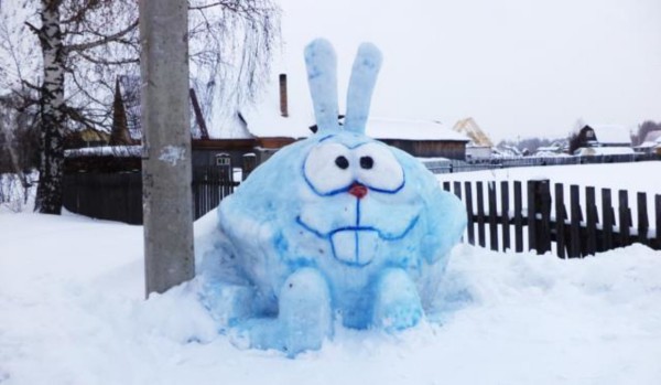 DIY snehový zajačik