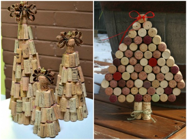 Christmas tree made of corks