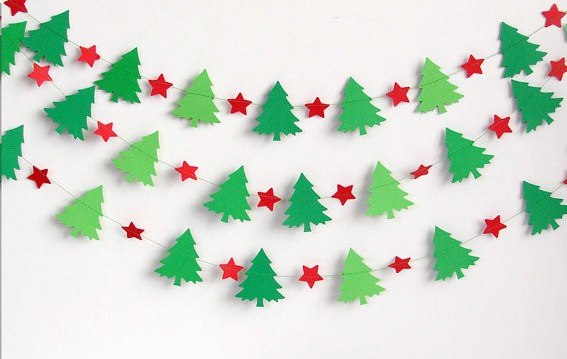 Ghirlanda de hârtie pentru pom de Crăciun