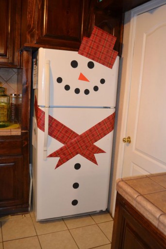 Refrigerator snowman