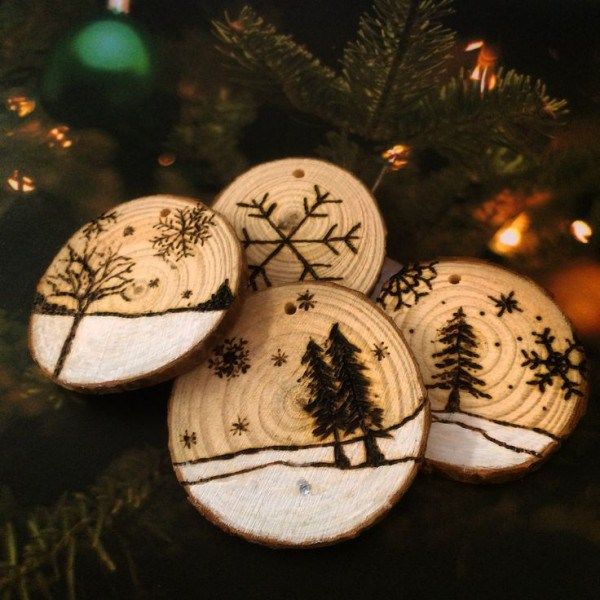Hračky na vianočný stromček vyrobené z prírodných materiálov
