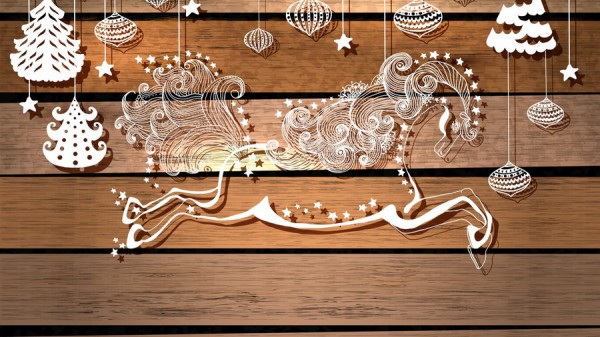 Mooie wanddecoratie voor het nieuwe jaar gemaakt van papier