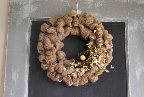 An original wreath to decorate the door for the New Year