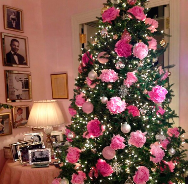 Flores para decorar el árbol de Navidad