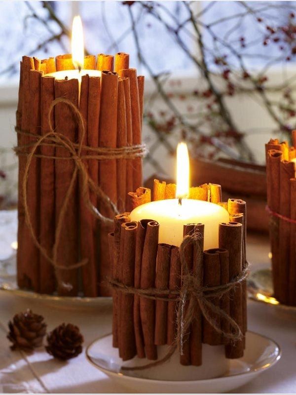 Room decoration with candles
