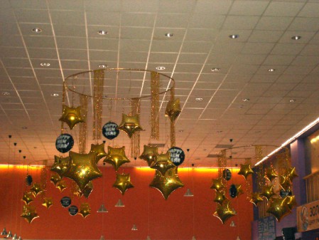 Ceiling decoration with balls